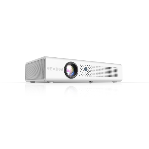 Rexing PV6 Smart DLP Projector 600ANSI with 3D Projection, Wi-Fi, Bluetooth - White