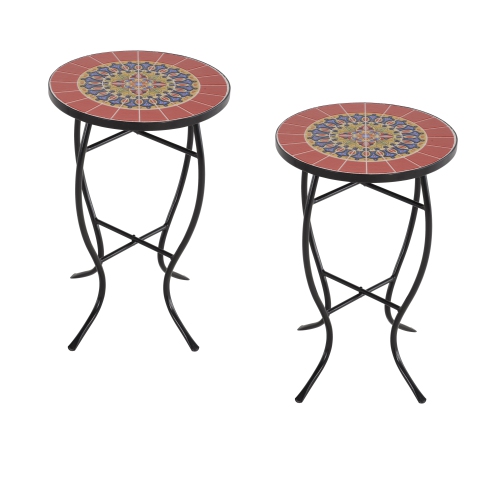 Mosaic Art Collection Sunflower Accent Table