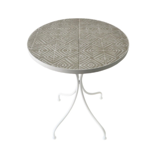 Mosaic Art Collection Peace Lily Accent Table