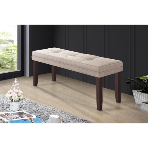 AERYS  Terry Solid Wood Dining Bench In Cappuccino