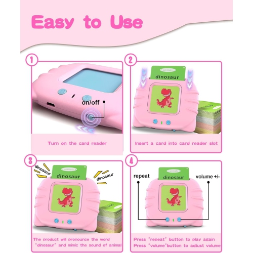 384 Words Toddler Learning Toys - Audible Talking Flash Cards, Sensory Toys for Autism, Sight Words Flashcard Device for Kids