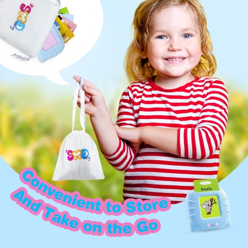 Flash Cards for Kids, Electronic Audible Machine Learning Toys, Phonics Talking 112 Pcs Flash Cards, Kids Birthday Gift.