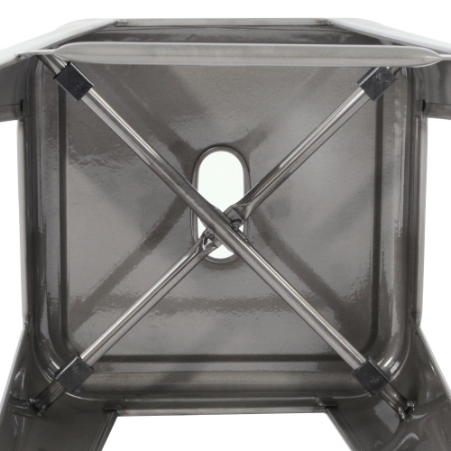 HOMY CASA Industrial 29 Inch Metal Bar Stools Set of 2, Tolix Style Backless Stackable Stools for Kitchen, Bistro, Pub