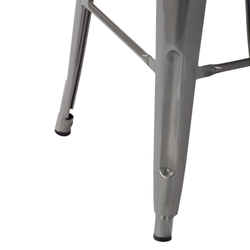 HOMY CASA Industrial 29 Inch Metal Bar Stools Set of 2, Tolix Style Backless Stackable Stools for Kitchen, Bistro, Pub