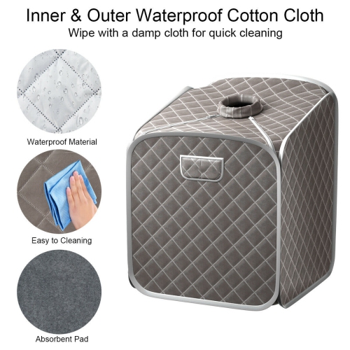 Portable Folding Steam Sauna Spa for Home Use with Zipper and Remote Control