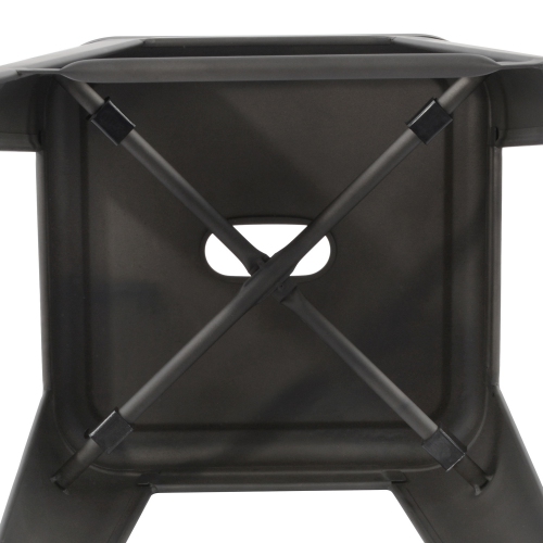 HOMY CASA Industrial 29 Inch Metal Bar Stools Set of 2 with Low Back, Tolix Style Stackable Stools for Kitchen, Bistro, Pub