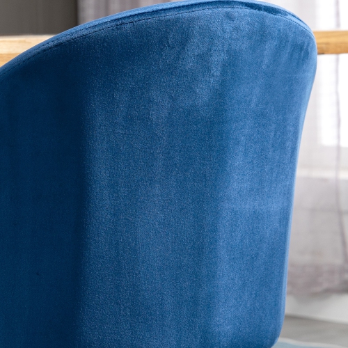 HOMCOM – Ensemble de 2 chaises de salle à manger modernes, chaises de cuisine rembourrées en velours à dossier mi-hauteur, chaise d’appoint pour