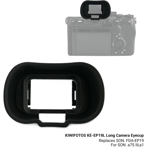 Kiwifotos Soft Long FDA-EP19 Viewfinder Eyecup Eye Cup Eyepiece for Sony A7IV A7 IV A7M4 A7S III A7SIII A7S3 A1 Alpha 1 Camera