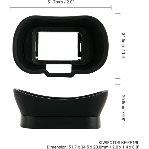 Kiwifotos Soft Long FDA-EP19 Viewfinder Eyecup Eye Cup Eyepiece for Sony A7IV A7 IV A7M4 A7S III A7SIII A7S3 A1 Alpha 1 Camera