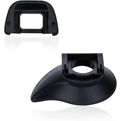 2 Types Eyecup Eyepiece Viewfinder for Nikon D780 D750 D610 D3500 D3400 D3300 D5600 D5500 D7500 D7200, 360° Rotatable Oval Design + Original Eyeshade