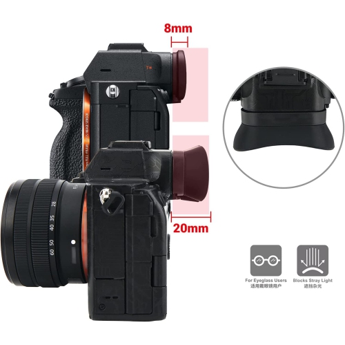 Soft Silicon Camera Viewfinder Eyecup Eye Cup Eyepiece Replacement for Sony Alpha 1 A1 ILCE-1 & A7 IV A7M4 Alpha 7S III A7SIII A7S3 ILCE-7SM3 EVF