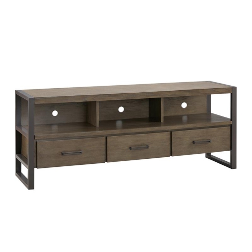 LEICK FURNITURE  Home 84360 Ender Tv Stand for 65" Tv's In Smoke And Gunmetal In Gray