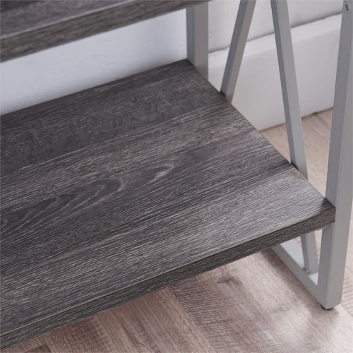 Leick Home 11400-WT Empiria Desk with Drop Front Keyboard Drawer in White/Gold