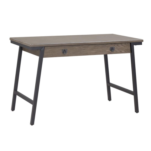LEICK FURNITURE  Home 11400-Gr Empiria Metal And Wood Computer Desk In Gray/matte In Black
