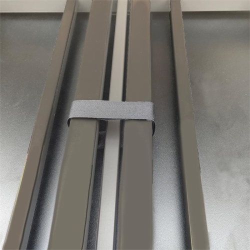 Leick Home 70001-WOGM Collapsible Slatted Mission Desk in White Oak/Gunmetal