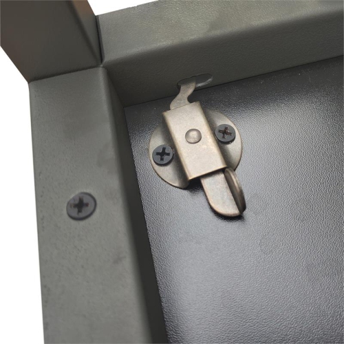 Leick Home 70001-WOGM Collapsible Slatted Mission Desk in White Oak/Gunmetal