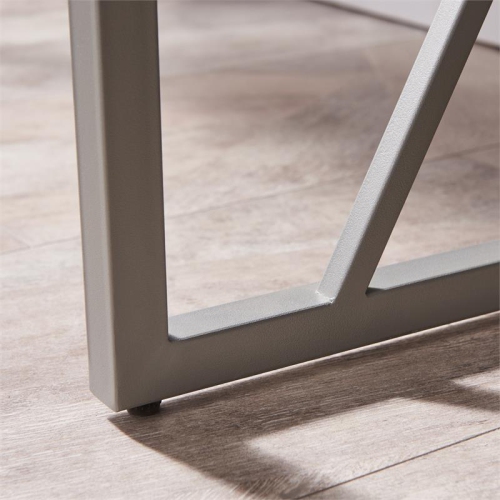 Leick Home 70002-WWNK Collapsible X Desk in Weathered Wood/Satin Nickel