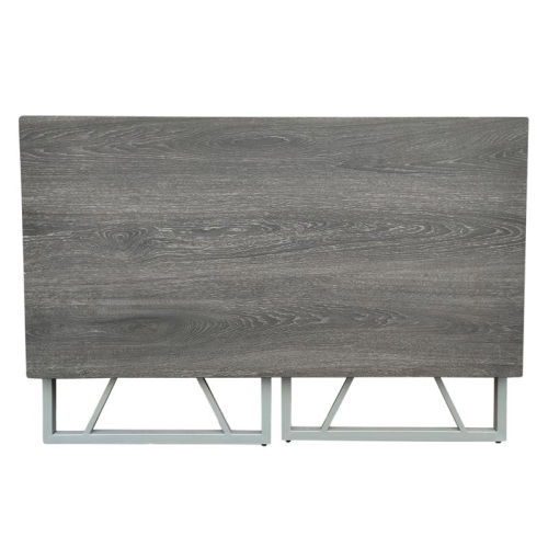Leick Home 70002-WWNK Collapsible X Desk in Weathered Wood/Satin Nickel