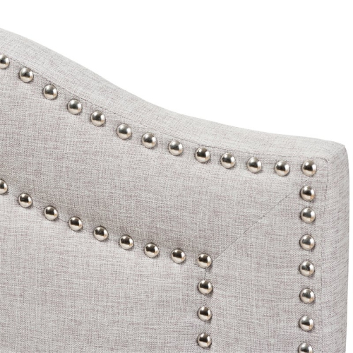 Baxton Studio Edith Tufted Queen Panel Headboard in Grayish Beige