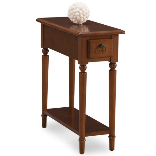 Leick Coastal Notions End Table with Shelf in Pecan