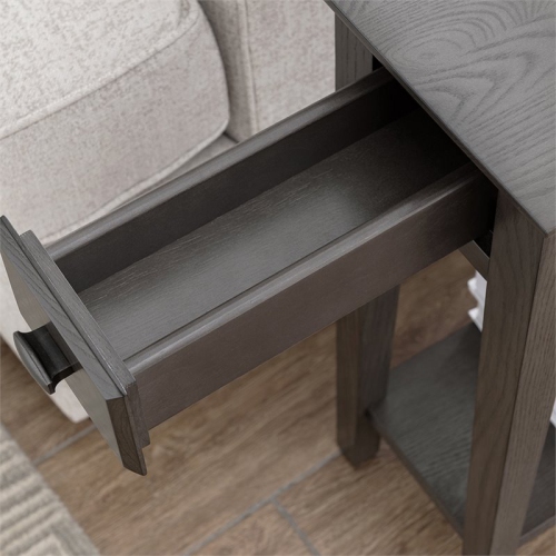 Leick Furniture Favorite Finds 1 Drawer End Table in Smoke Gray