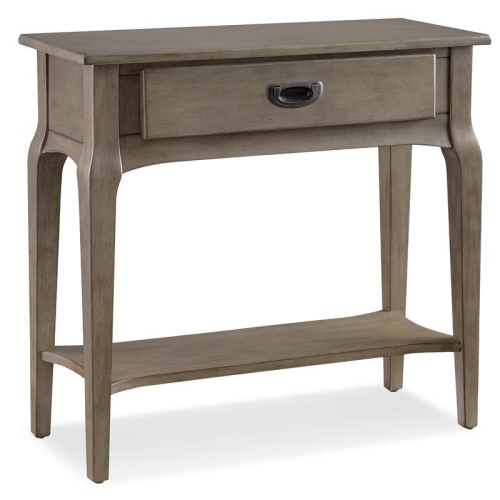 LEICK FURNITURE  Home Stratus Solid Wood Hall Console Table With Drawer In In Gray