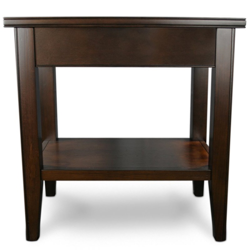 Leick Furniture Laurent Wood End Table in Chocolate Cherry