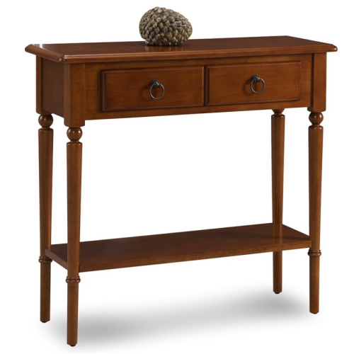 LEICK FURNITURE  Coastal Notions 1 Drawer Console Table With Shelf In Pecan I love colorful pieces of furniture and this is a lovely colorful side table