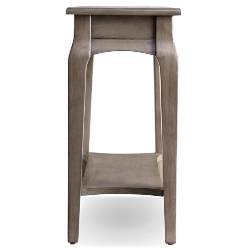 Leick Furniture Stratus Solid Wood Narrow End Table in Gray