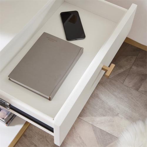 Leick Home Favorite Finds Nightstand with Top AC/USB Charging in White Painted