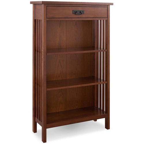 Leick Riley Holliday 3 Shelf Bookcase in Mission Oak