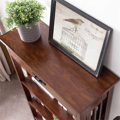 Leick Riley Holliday 3 Shelf Bookcase in Mission Oak