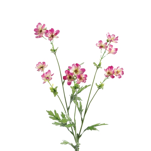 Baby Cosmos Artificial Silk Floral Spray - 27.5" - Pink