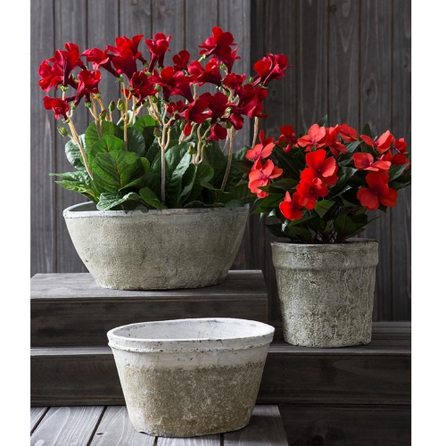 New Guinea Impatiens Artificial Floral Bush Spray - 13.75" - Tomato Red