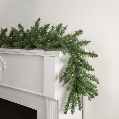 Pre-Lit Winona Fir Artificial Christmas Garland - 9' x 12" - Clear Lights
