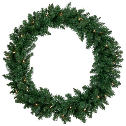 NORTHLIGHT  Pre-Lit Everett Pine Artificial Christmas Wreath - 36" - Clear Lights