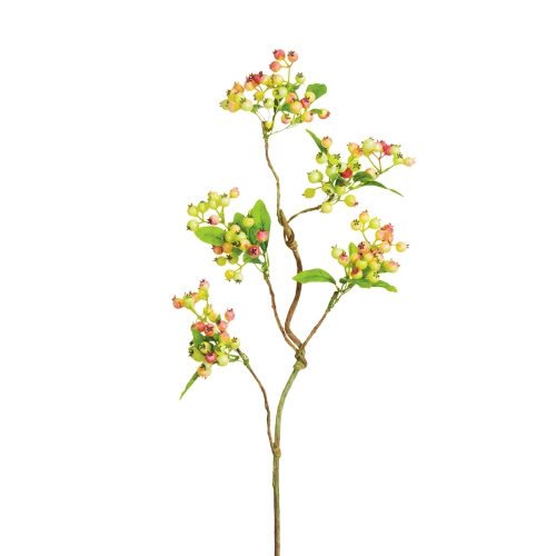 Twig Berry Artificial Floral Spray - 22" - Pink and Cream