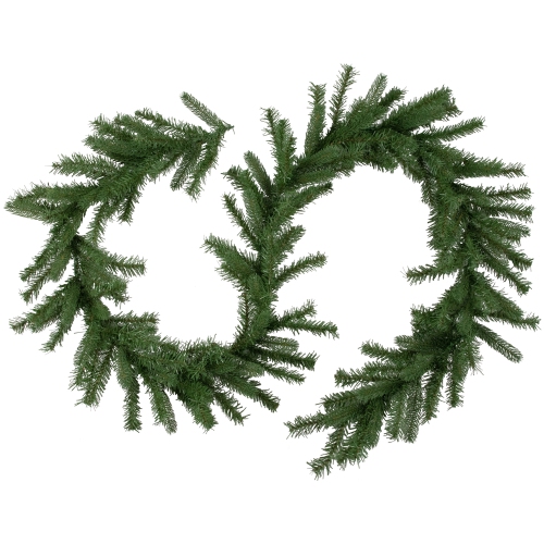 NORTHLIGHT  9' X 10" Sierra Noble Fir Artificial Christmas Garland, Unlit In Green