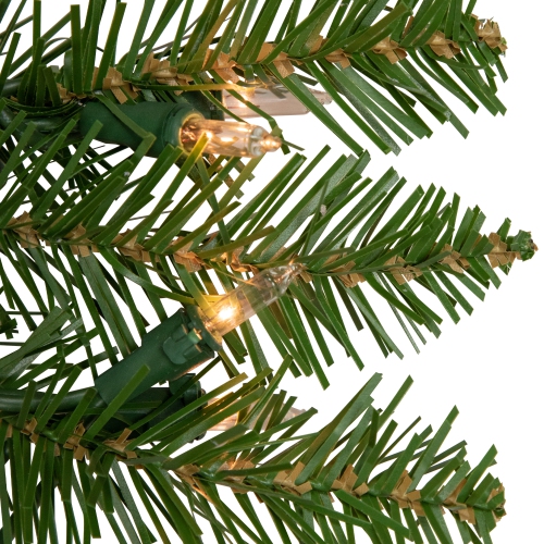 Pre-Lit Rockwood Pine Artificial Christmas Wreath - 48" - Clear Lights