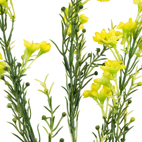 Vaporisateur floral artificiel Waxflower - 27 po - Jaune