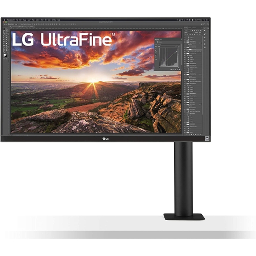 LG  Ultrafine 27” Uhd (3840 X 2160) 4K Ips, Srgb 99% Color Gamut, Displayhdr 400, USB-C, Ergo Stand (Tilt/height/swivel/pivot/extend/retract ) Monitor