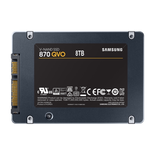 SAMSUNG 870 QVO Series 2.5" 8TB SATA III Samsung 4-bit MLC V-NAND Internal Solid State Drive MZ-77Q8T0B/AM