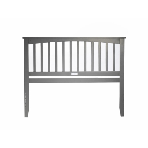 AFI Mission Queen Solid Wood Headboard with Device Charger in Gray