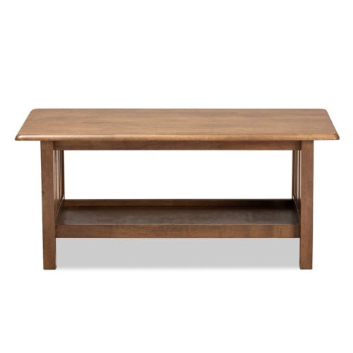 Baxton Studio Rylie Walnut Finished Rectangular Wood Coffee Table
