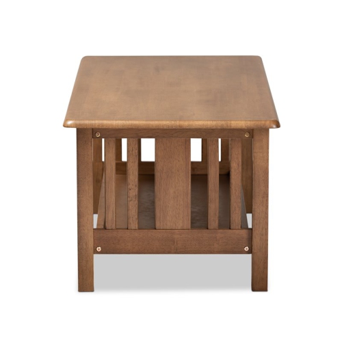 Baxton Studio Rylie Walnut Finished Rectangular Wood Coffee Table