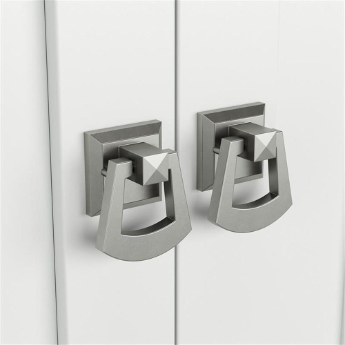 Salinas Tall Storage Cabinet with Doors in White - Engineered Wood