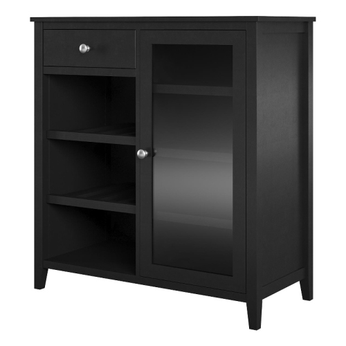 AMERIWOOD HOME  Tuxedo Bar Cabinet In Black