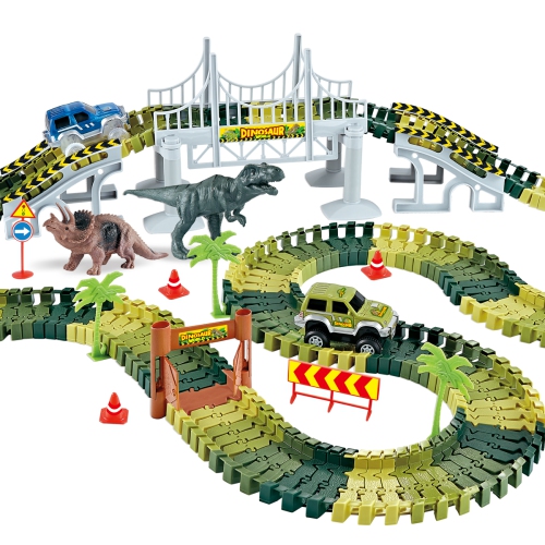 Dinosaur World 240 Pieces Amazing Tracks & Car Set
