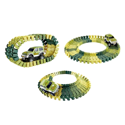 Dinosaur World 240 Pieces Amazing Tracks & Car Set