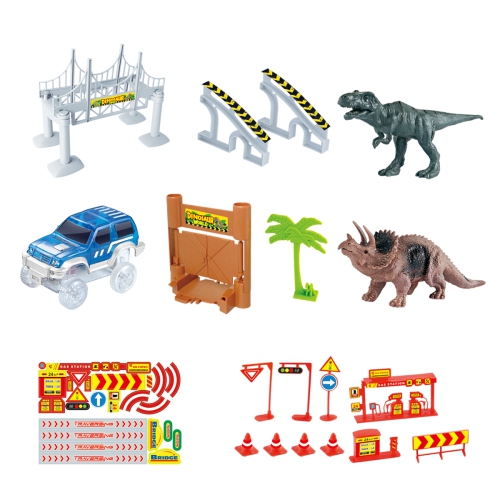 Dinosaur World 240 Pieces Amazing Tracks & Car Set